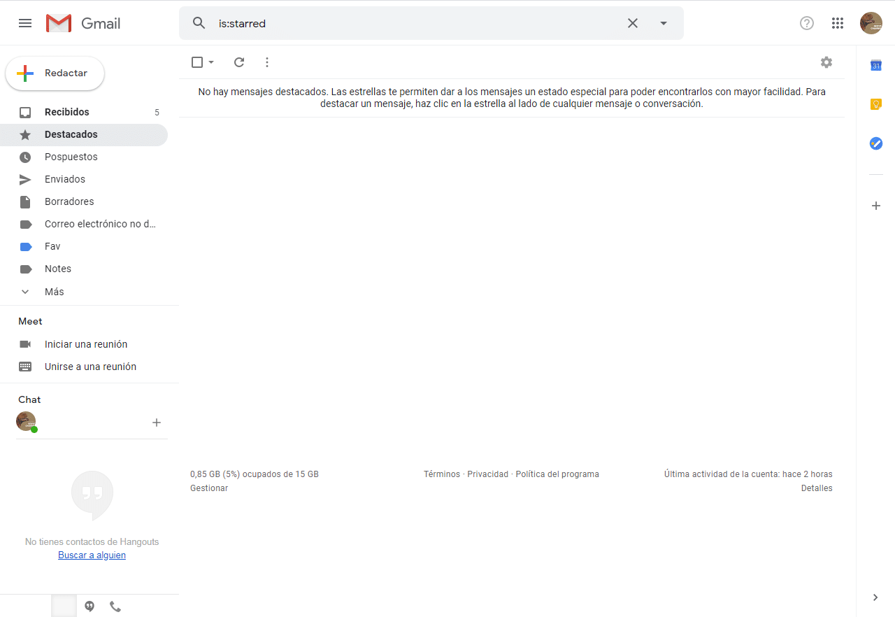 Crear carpetas en Gmail